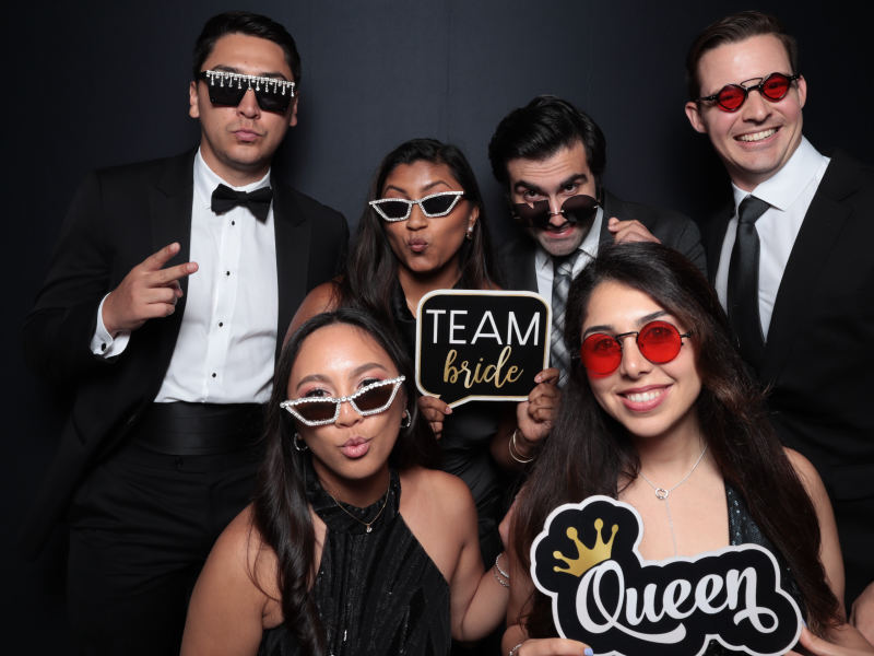 Luxury photo booth setup at an elegant event